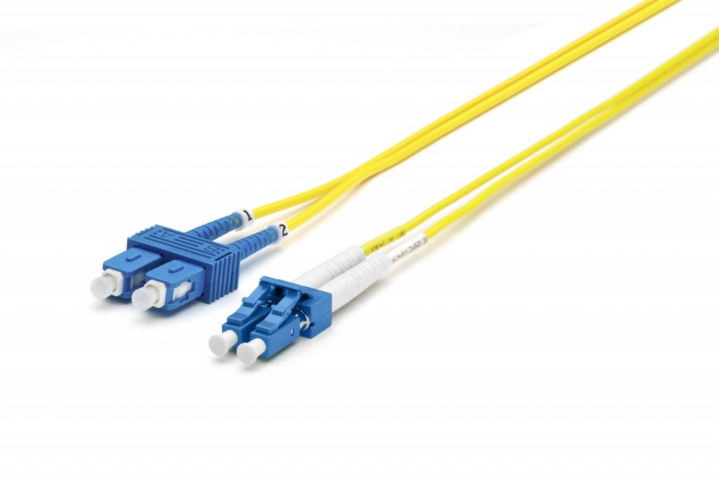Fibre SC-LC Single Mode 9/125 Dublex 1 Metre Fiber Optik Patch Cord Kablo